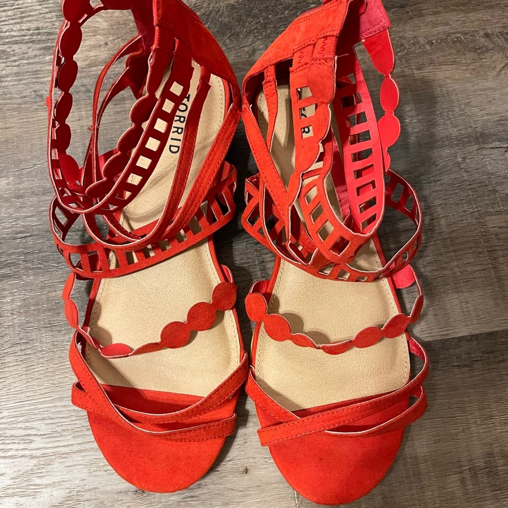 Torrid Sandals Size 10.5 W Red
